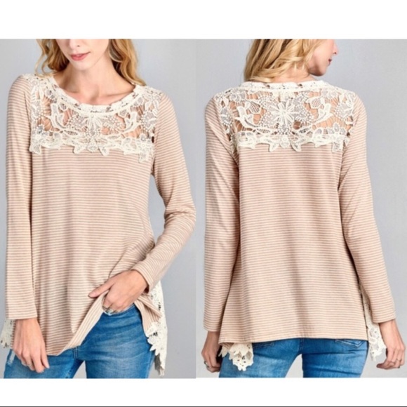 ❗️LAST❗️Trapeze Top with Crochet Lace - Picture 2 of 7